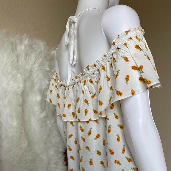 Pineapple off shoulder blouse - Picture 2 of 2